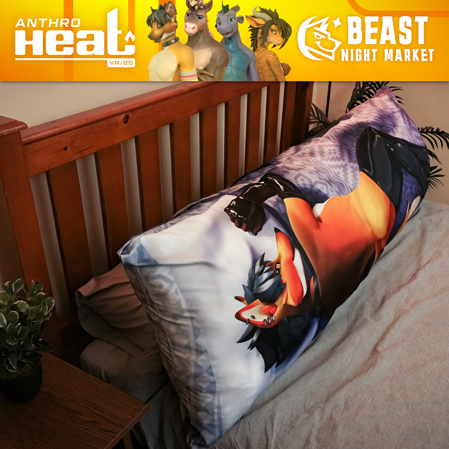 Anthro Heat: Riley Dakimakura Body Pillow Cover